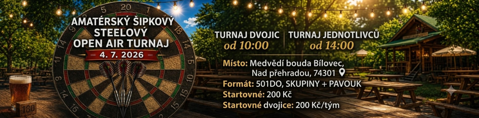 Registrace a propozice turnaje 501Darts Open